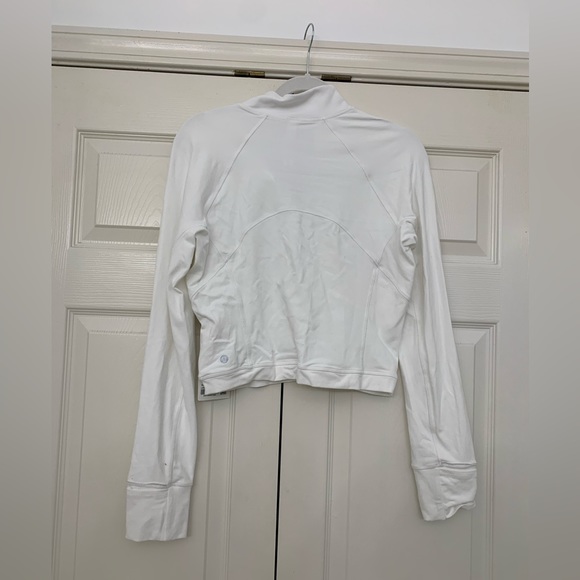 NWT Lululemon It’s Rulu Run Cropped 1/2 Zip in White Size 10 - Picture 4 of 4